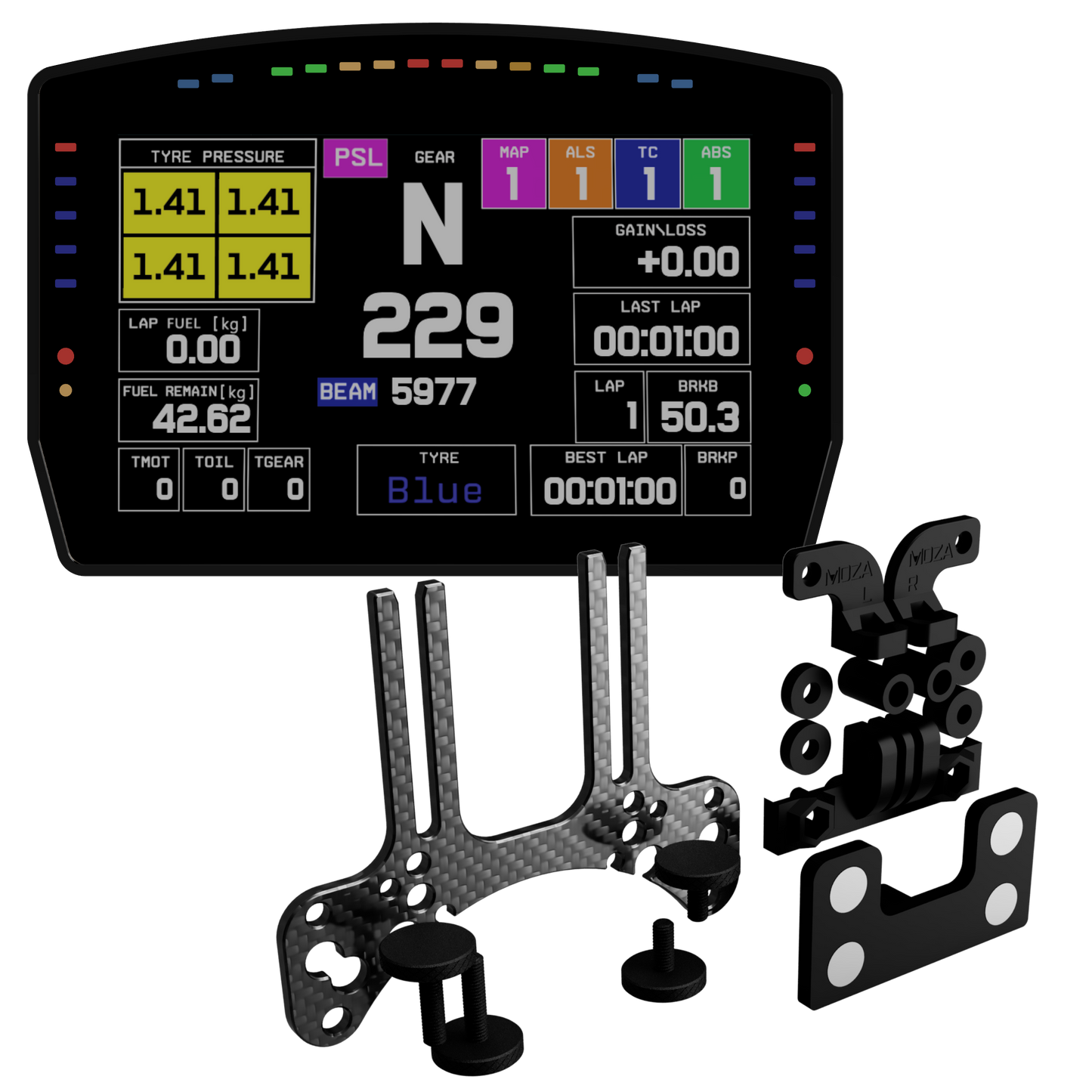 DDU 10.7 Sim Racing 6.8" Dash Display
