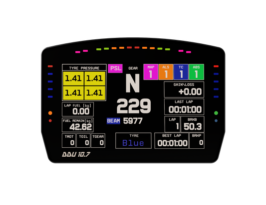 DDU 10.7 Sim Racing 6.8" Dash Display