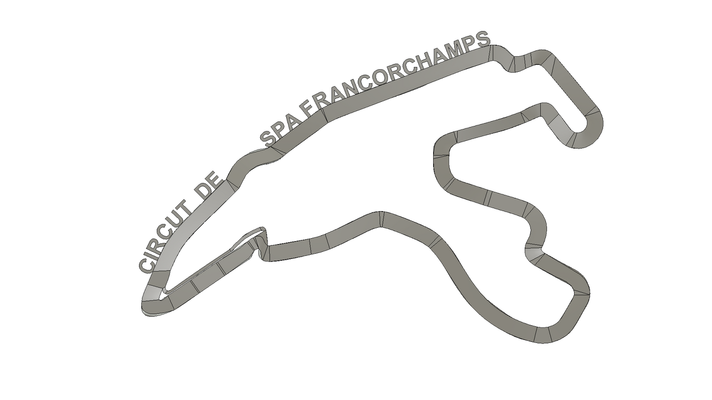 SPA Francorchamps With Elevation (STL File)