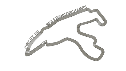 SPA Francorchamps With Elevation (STL File)